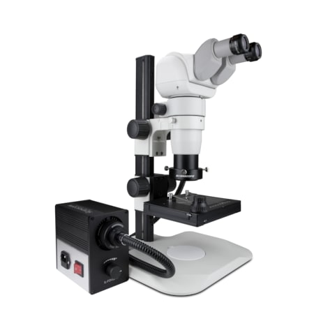 Scienscope Ergo Stereo Zoom Microscope With Fiber-Optic LED On Ergo-Track Stand CMO-PK2E-AN